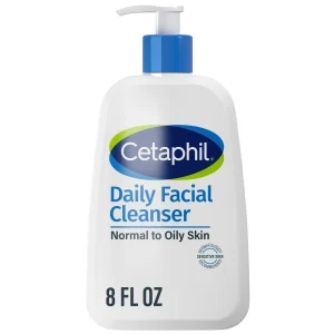 Cetaphil Daily Facial Cleanser for Sensitive, Combination to Oily Skin, 8 oz